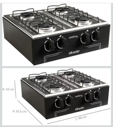 Fogão BRASLAS 4 bocas asiático (sem forno)