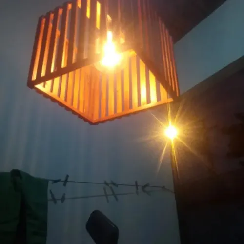 Lustre Pendente criativa com lâmpada filamento