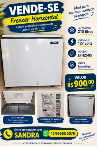 Freezer horizontal 215 litros