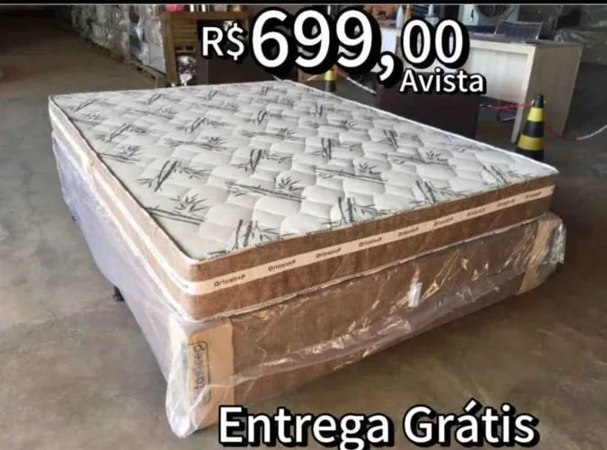 Cama Casal + Colchão D-33 Firme Promoção 699