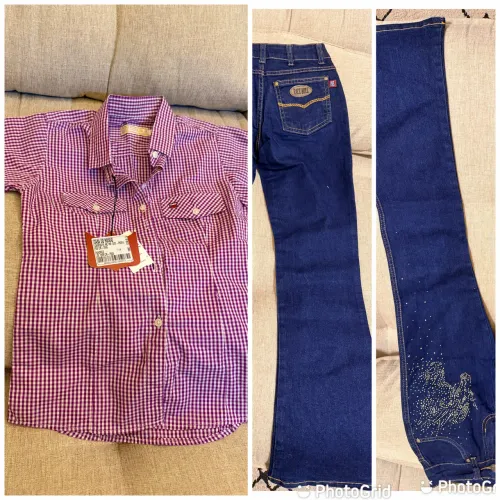 Calça e camisa - menina 10 anos 