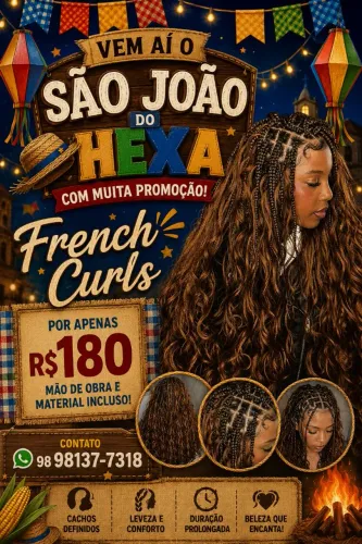 Trança french curls
