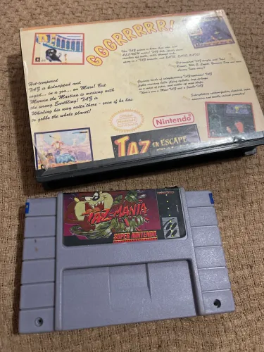 Taz-Mania SNES + Caixa - Testado e Funcionando