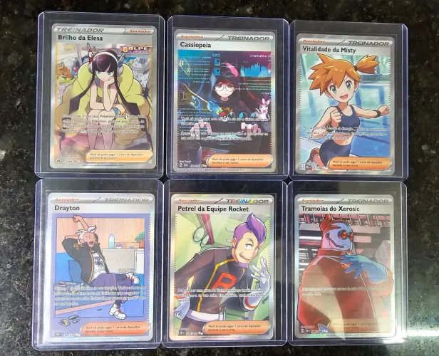 Cartas Pokémon treinadores Raras, vendo separadamente também
