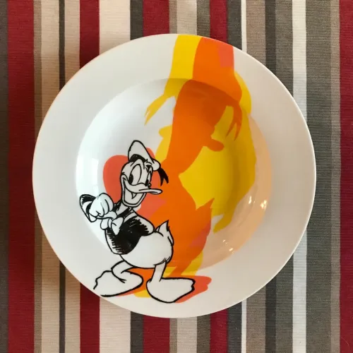 prato fundo de porcelana disney pato donald