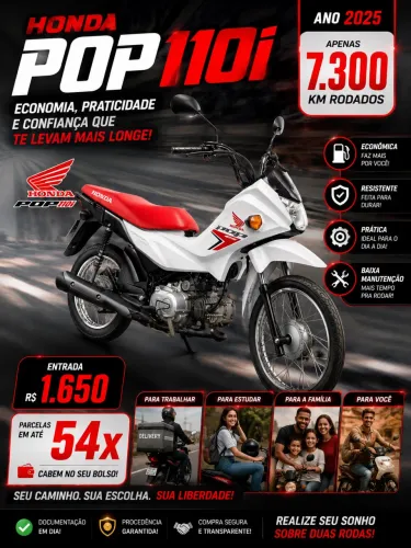 Honda pop 110i 2025 com um mega desconto 