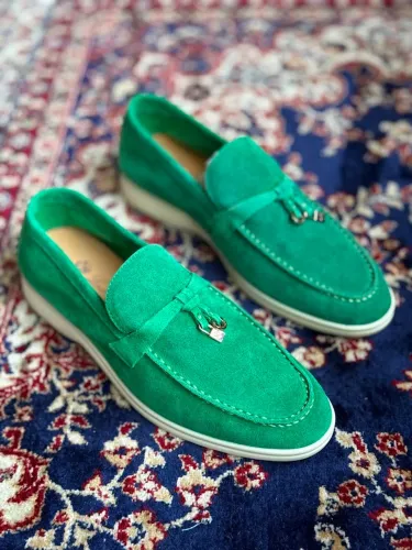 MOCASSIM - LORO PIANA VERDE CAMURCA - TAM- 39