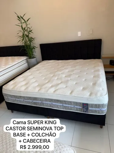 Cama SUPER KING CASTOR SEMINOVA TOP - ENTREGAMOS