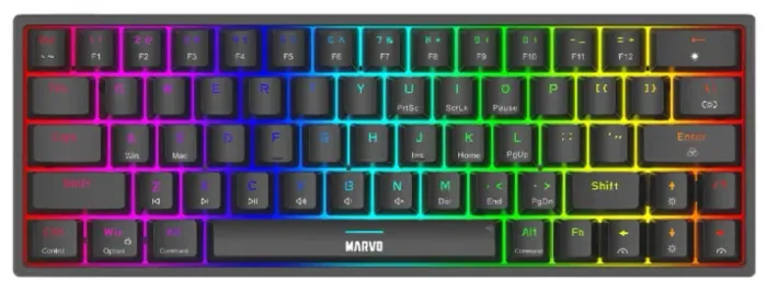 Teclado Gamer Mecânico Marvo KG955, RGB, USB, Switch Marvo, Black