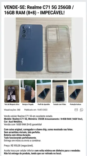 Celular Realme C71 5g 