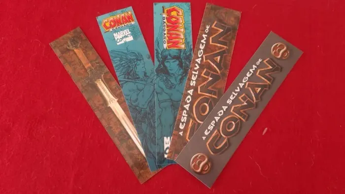 Lote com 5 marcadores de página Conan O Bárbaro novos