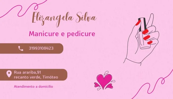 Manicure e pedicure e canecas personalizadas