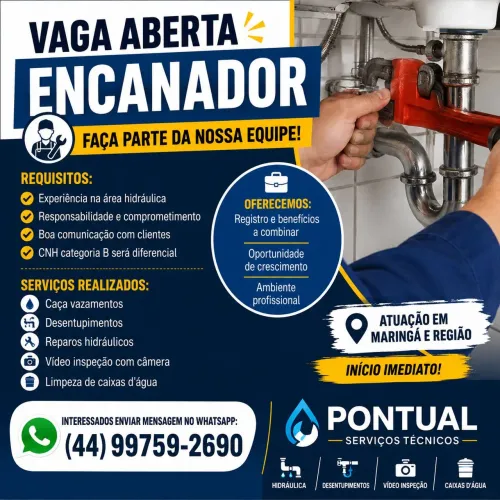 Vaga de Encanador 