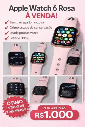 Relógio Apple Watch 6 Rosa 