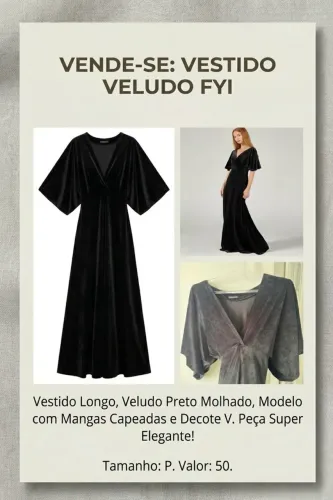 Vestido Veludo FYI