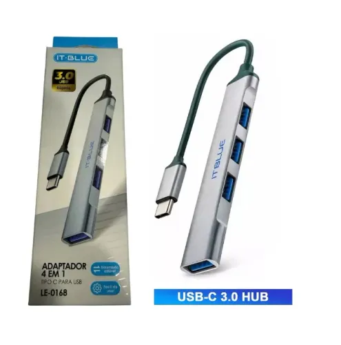 Hub Usb C 3.0 com 4 portas Usb It-Blue