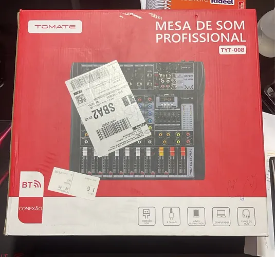 Mesa de som Tomate TYT-008 profissional de 8 canais