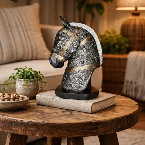 Escultura Cavalo Mangalarga Bordado Novo 
