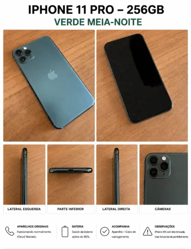 iPhone 11 Pro 256GB Verde Meia-Noite
