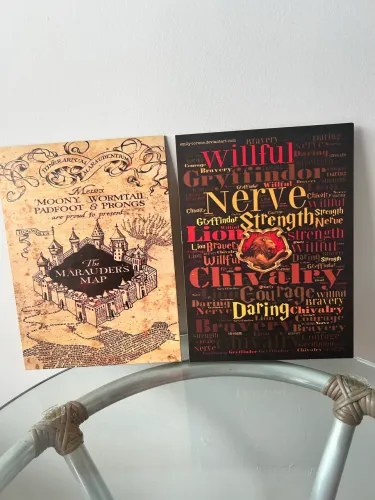 Kit 2 placas decorativas com tema Harry Potter