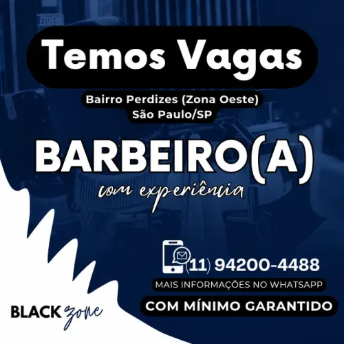 Vaga Barbeiro (Mínimo garantido de 3 mil)