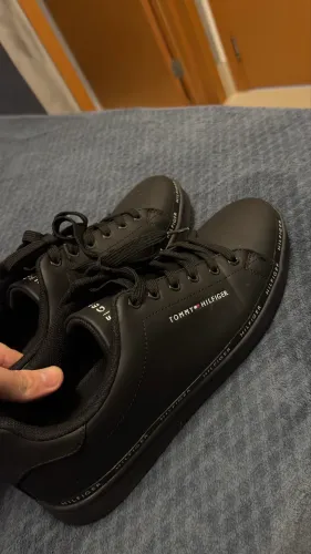 Tênis Tommy Hilfiger Corporate Couro Preto Original - Tam 43 / 44