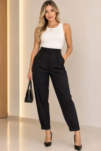 Calça social cintura alta 36 s/ lycra( praticamente nova)
