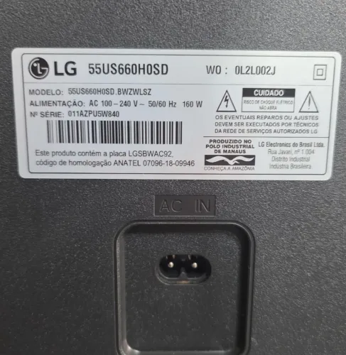 Smart Tv Samsung 55 polegadas tela quebrada