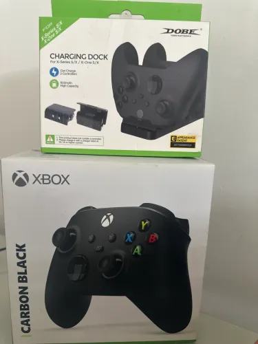 Xbox Carbon Black (controle+2 baterias recarregáveis)