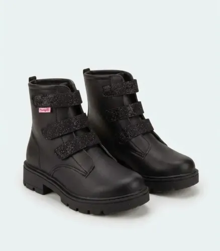 Bota preta infantil menina tamanho 37