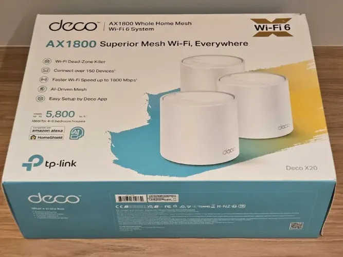 Sistema Mesh TP-LINK Deco X20 Wi-Fi 6 3 Unid. (AX1800 - 1201+ 574 Mbps)