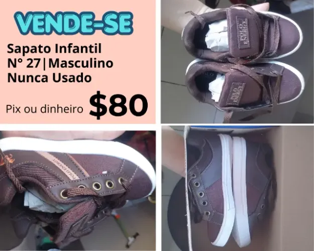 Sapato masculino infantil