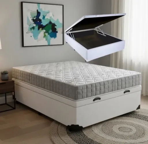 Conjunto Casal Comfort Bau Branco