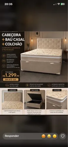 Kit Casal Completo: Colchão + Cama Box + Cabeceira | Conforto, Elegância e Qualidade!