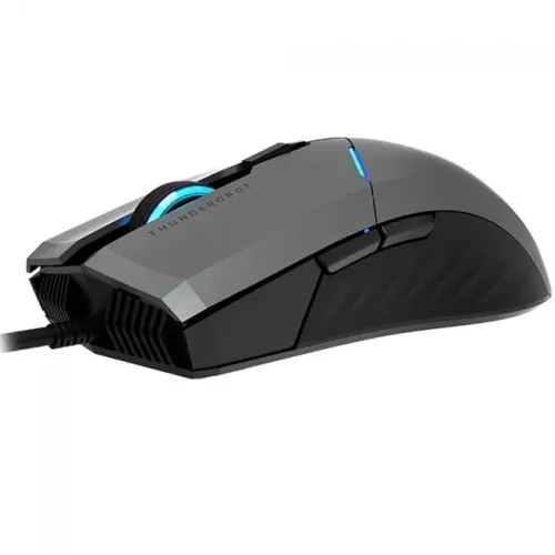 (NOVO) Mouse Gamer Thunderobot MG701 USB 4200 DPI Pixart PAW 3519 6 Botões Preto Cinza
