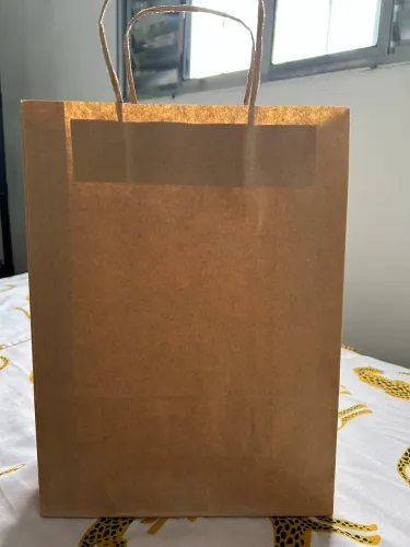 Kit com 5 sacolas de papel pardo