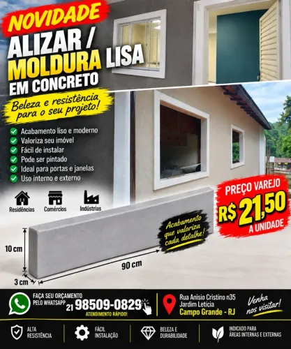 Moldura concreto liso