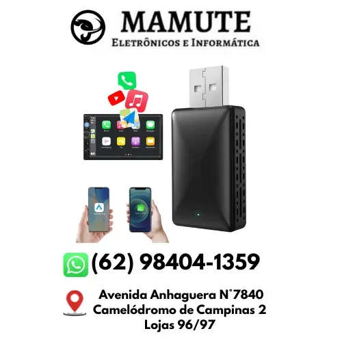 Adaptador de CarPlay Sem Fio Adaptador de áudio de Carro para Telefone Converta Com Fio