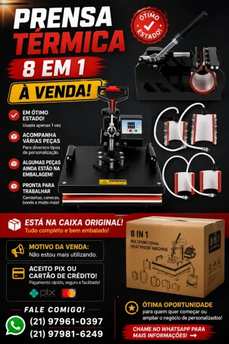 PRENSA TÉRMICA 8 EM 1