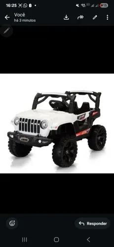 Jeep elétrico infantil com controle remoto