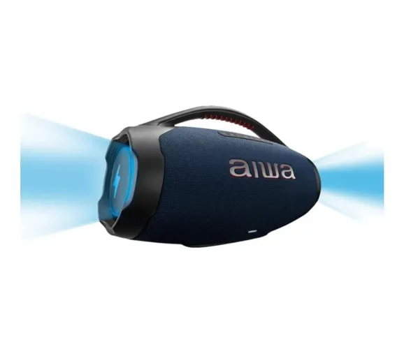 Caixa de Som Boombox Plus AIWA BBS-01-LBL 200W BT 30H IP66 USB RGB