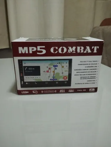 Multimidia Mp5 E-tech Combat 7 Polegadas Car<br><br>Play S/ Fio