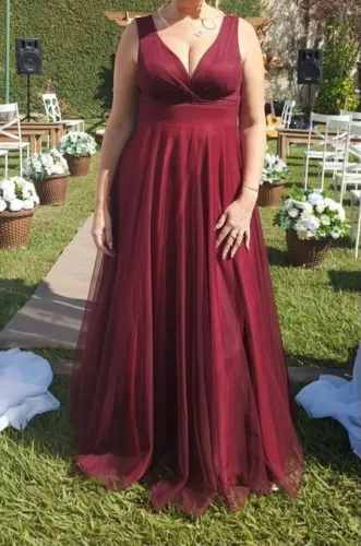 Vestido de Festa / Madrinha - Marsala -G
