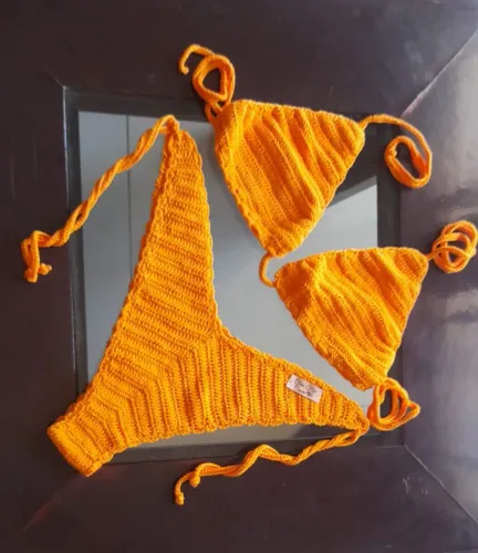 Biquíni de Croche feito a Mão  Clau Flor Croche
