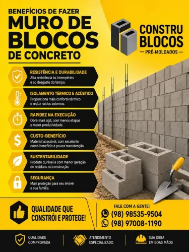 Blocos de crocreto pre moldados