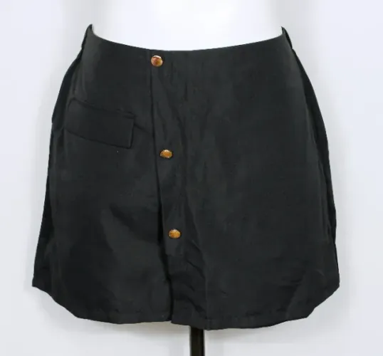 Short saia social alfaiataria feminino curto preto plus size - Veste 50 - Ref. 5223
