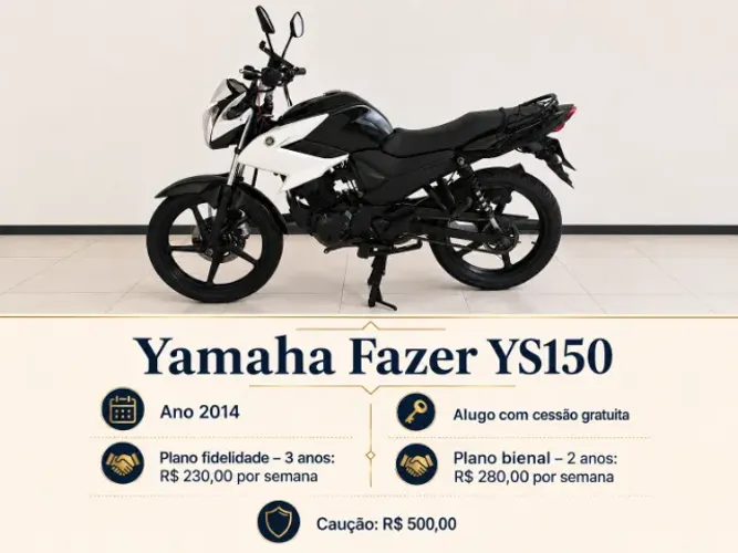 Yamaha Fazer 2014, vendo, ou alugo com cessão gratuita ( como mottu )