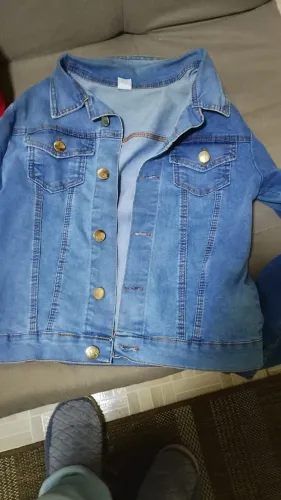 Jaqueta jeans feminina TAM gg nova