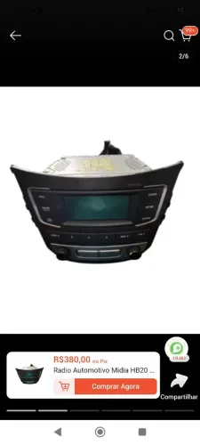 Rádio original para HB20 2016 (2015, 2016, 2017)