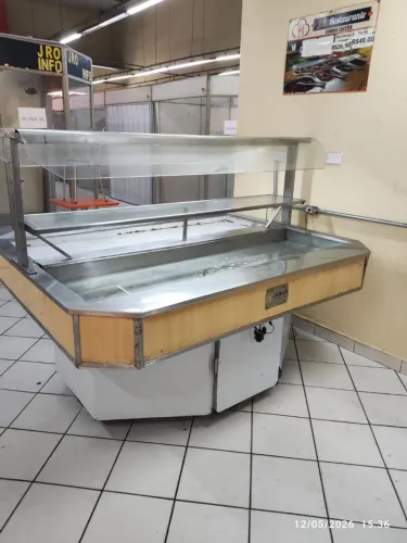 Balcão Buffet Self-Service Quente e Frio